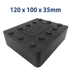 rubber block for HERKULES for scissor lifts dimensions 120 x 100 x 30 mm -  Böck GmbH