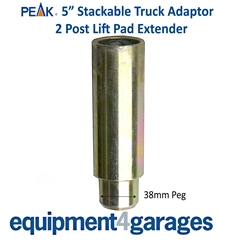 E4G 209053 PEAK 2 Post Lift Pad Extender - 5 inch - Stackable Truck Adaptor fits a 38mm hole